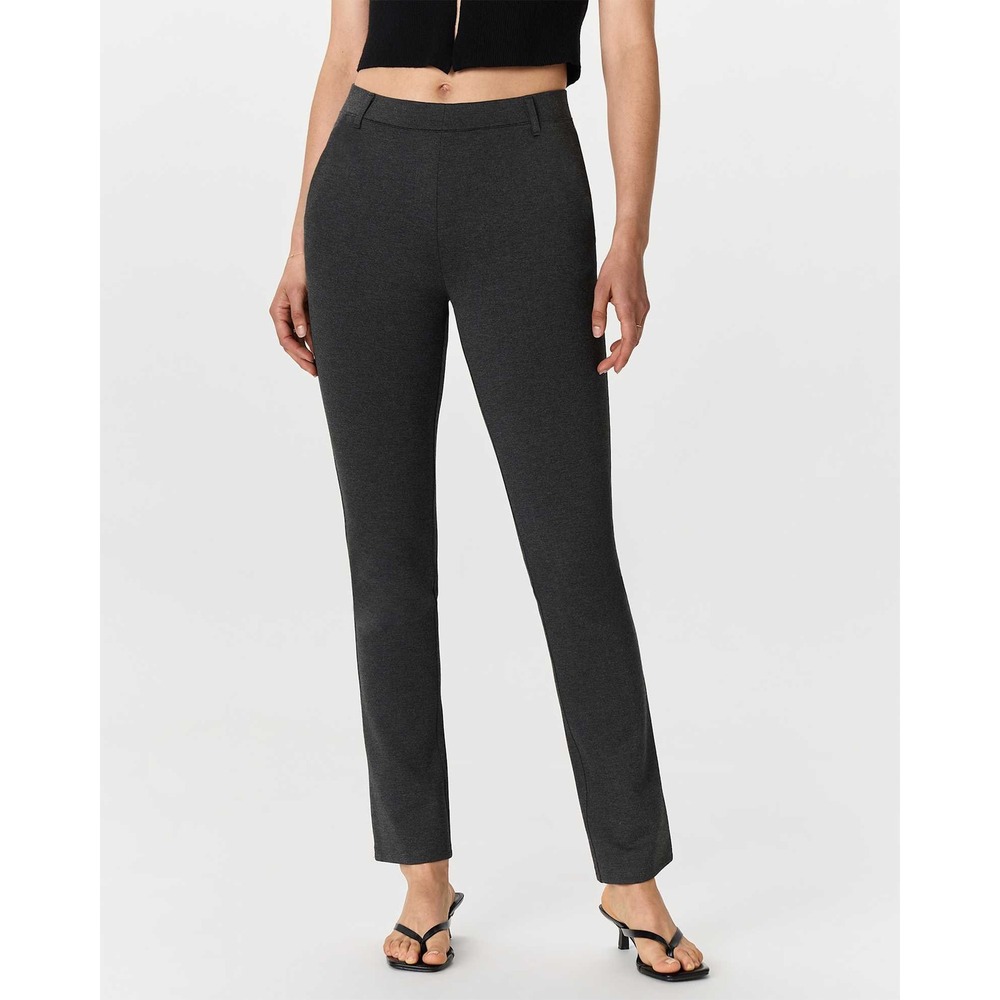 Quince Womens Ultra-Stretch Ponte Straight Leg Pants Charcoal Grey Size S 28in